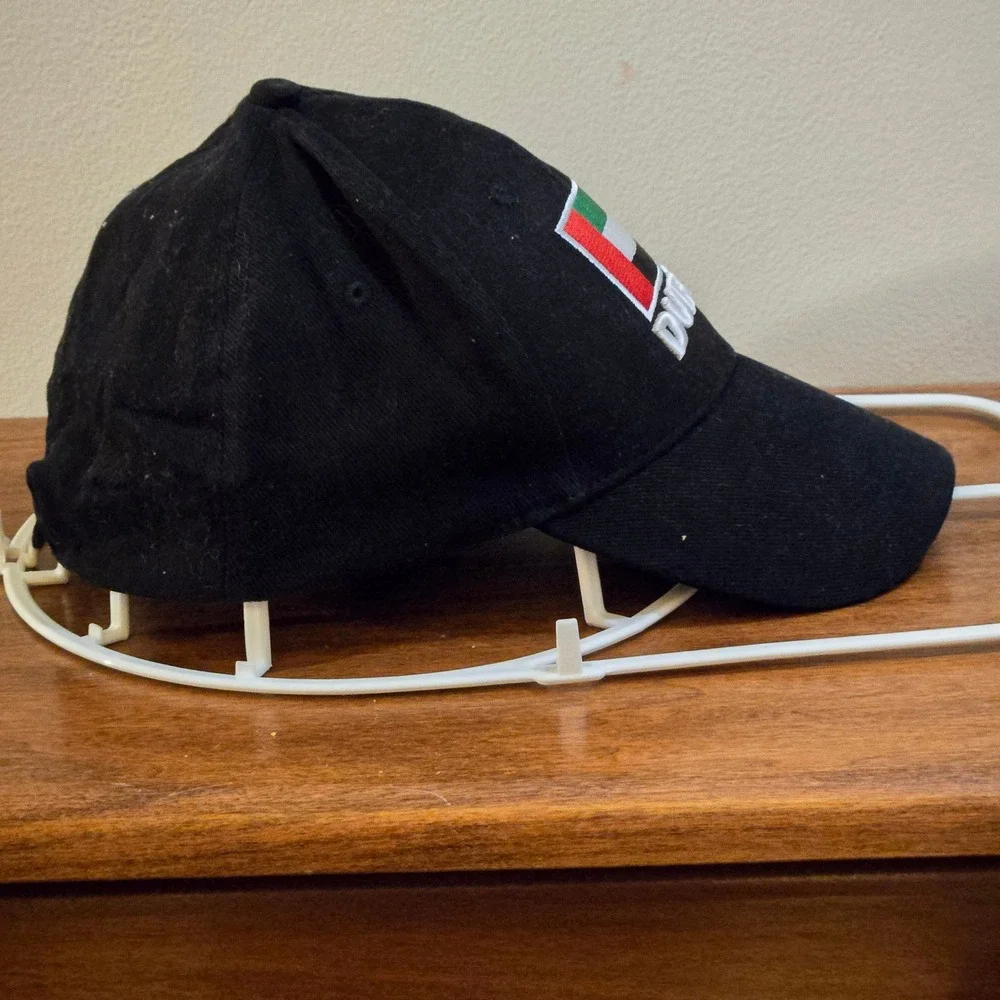 Dubai United Arab Emirates UAE Flag Embroidered Black Cotton Baseball Cap Hat
